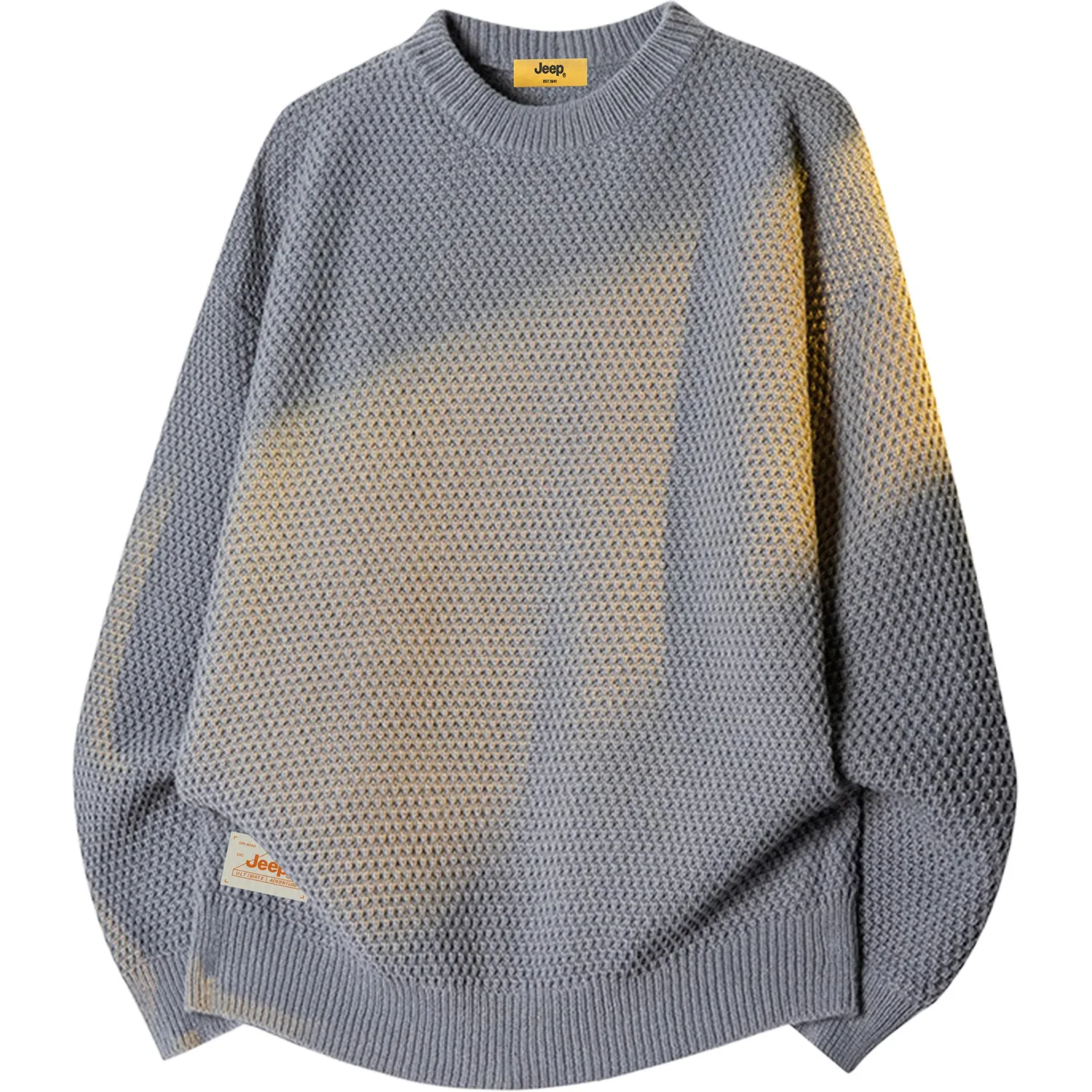Детский свитер с круглым вырезом, свободный крой, Jeep, Medium Gray