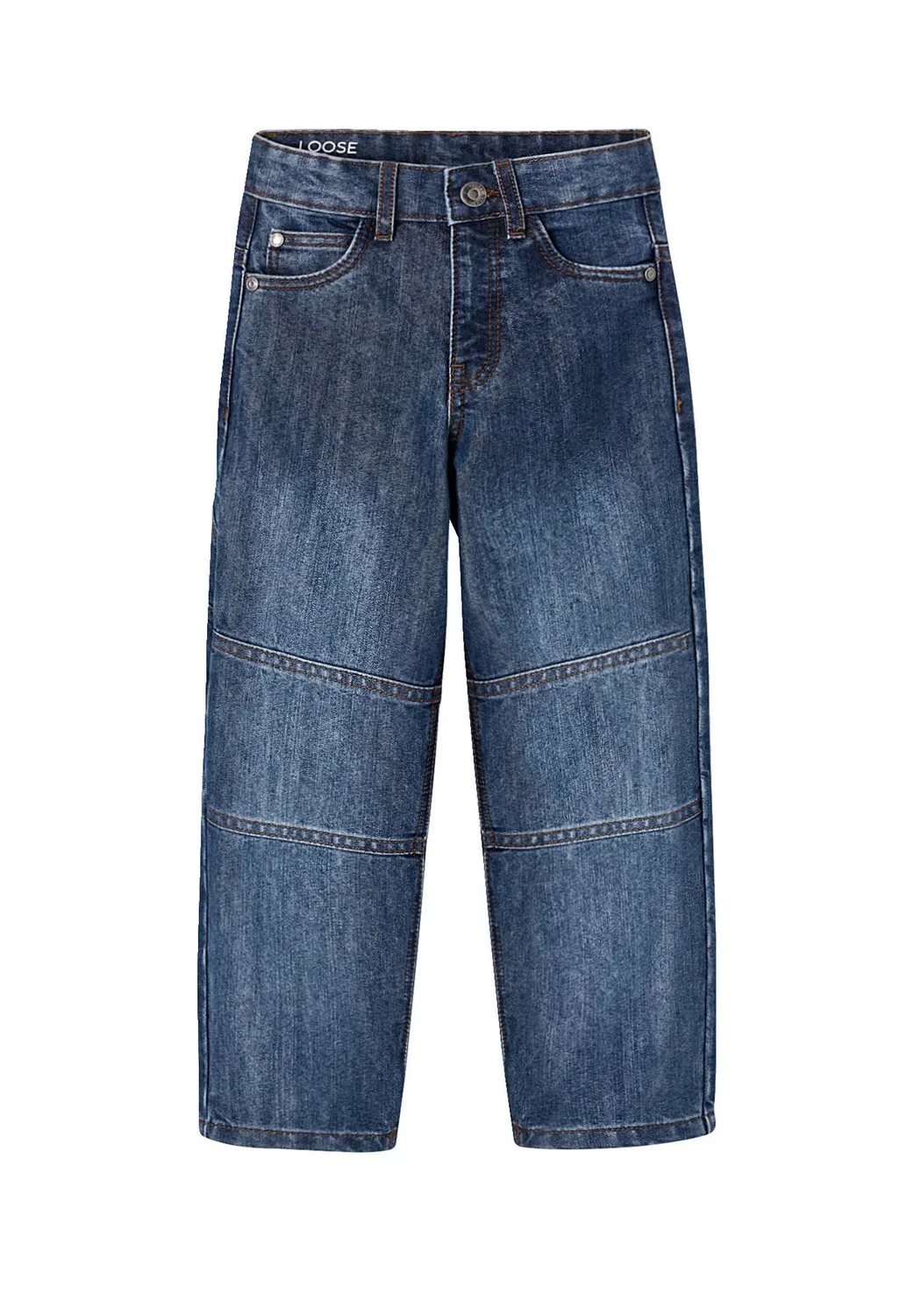 Cargojeans jungen slim, Bundweite Verstellbar - джинсы прямого кроя Vertbaudet, Dunkelblau