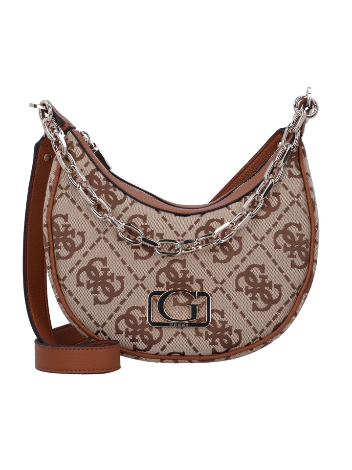 

Наплечная сумка Guess, цвет latte logo