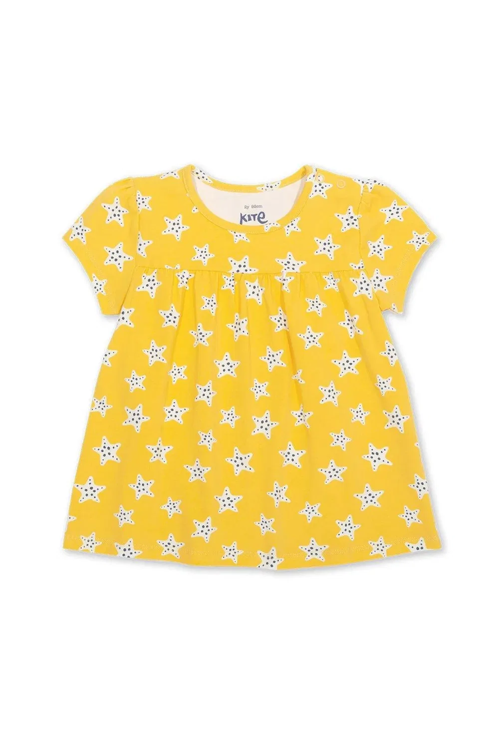 Детская туника с принтом Super starfish Kite, Yellow