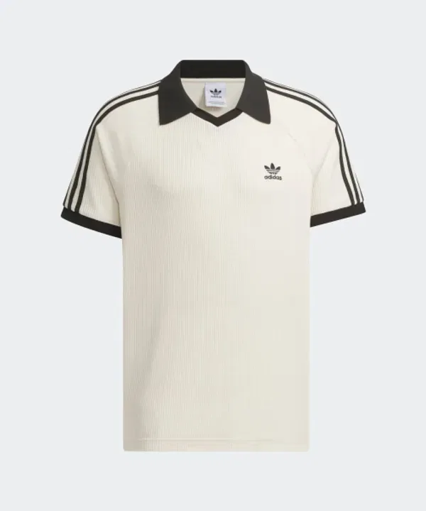 Футболка поло с коротким рукавом, вафельная, Adidas, Wonder White