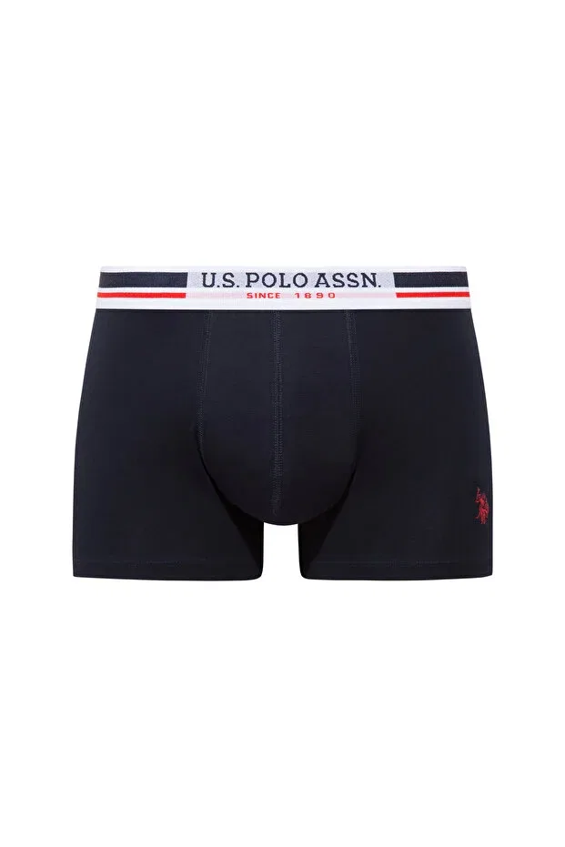 Мужские боксеры с принтом 3 шт U.S. Polo Assn., Navy Blue - Red - Gray Melange — фото 2