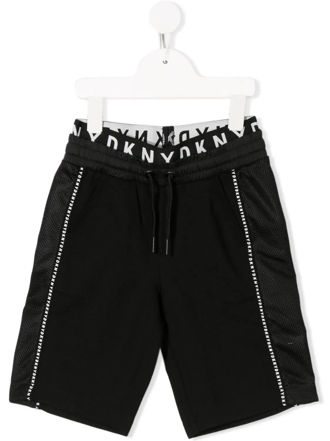 Шорты с кулиской и логотипом Dkny Kids, черный