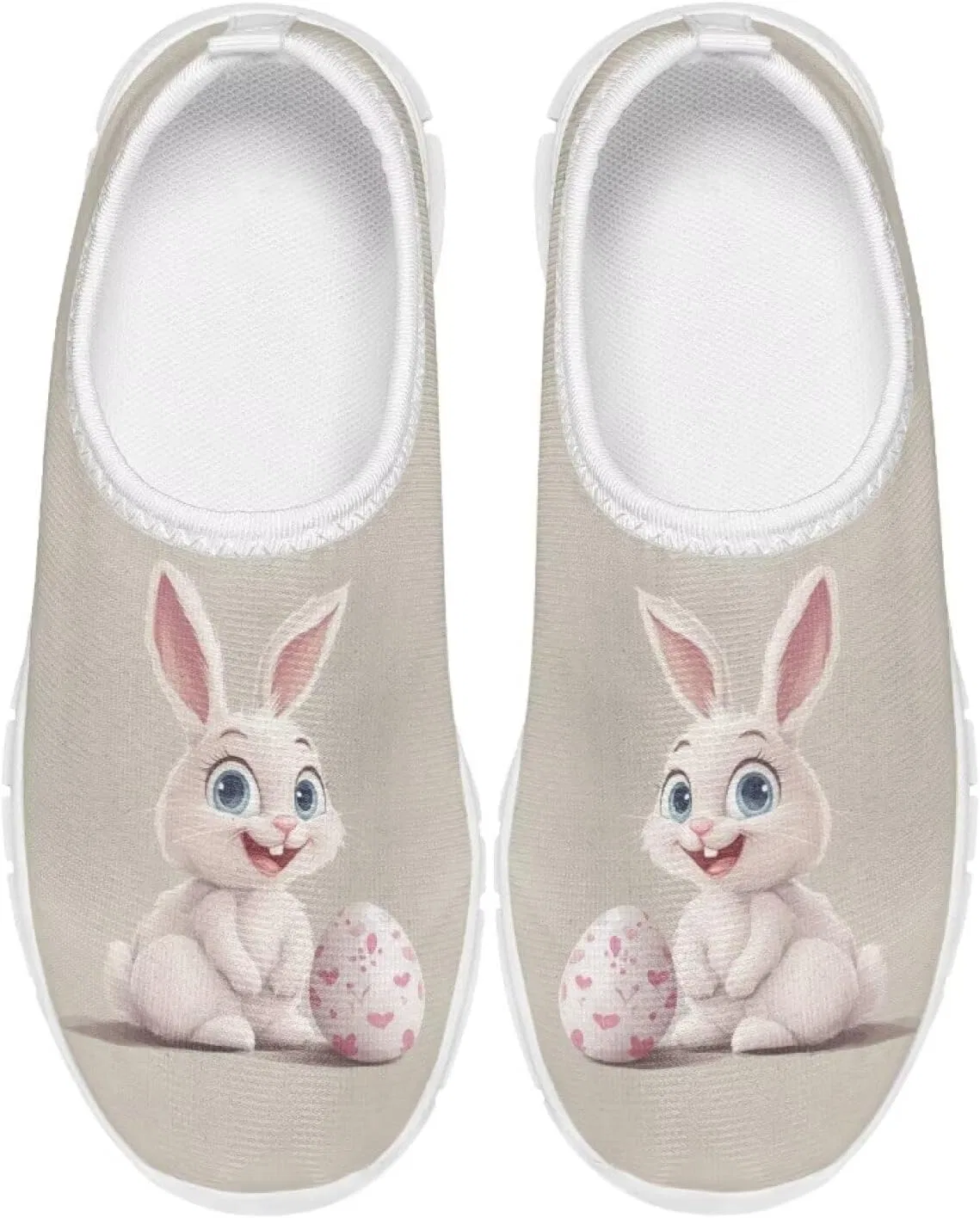 Детские слипоны для девочек с принтом Eater Fonplted, Cute Easter Bunny — фото 3