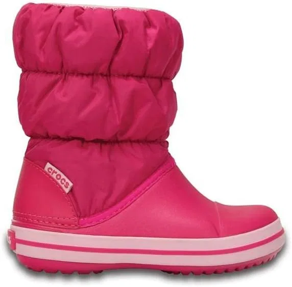 Детские зимние сапоги для девочек Winter Puff Crocs, Candy Pink