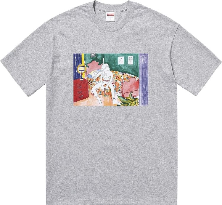 

Футболка Supreme Bedroom Tee 'Heather Grey', серый