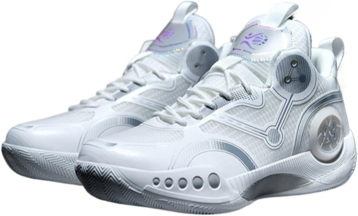 

Мужские баскетбольные кроссовки низкого профиля, нескользящие, для улицы с амортизацией, дышащие легкие спортивные обуви для игровых площадок внутри и снаружи Azttoztto, белый