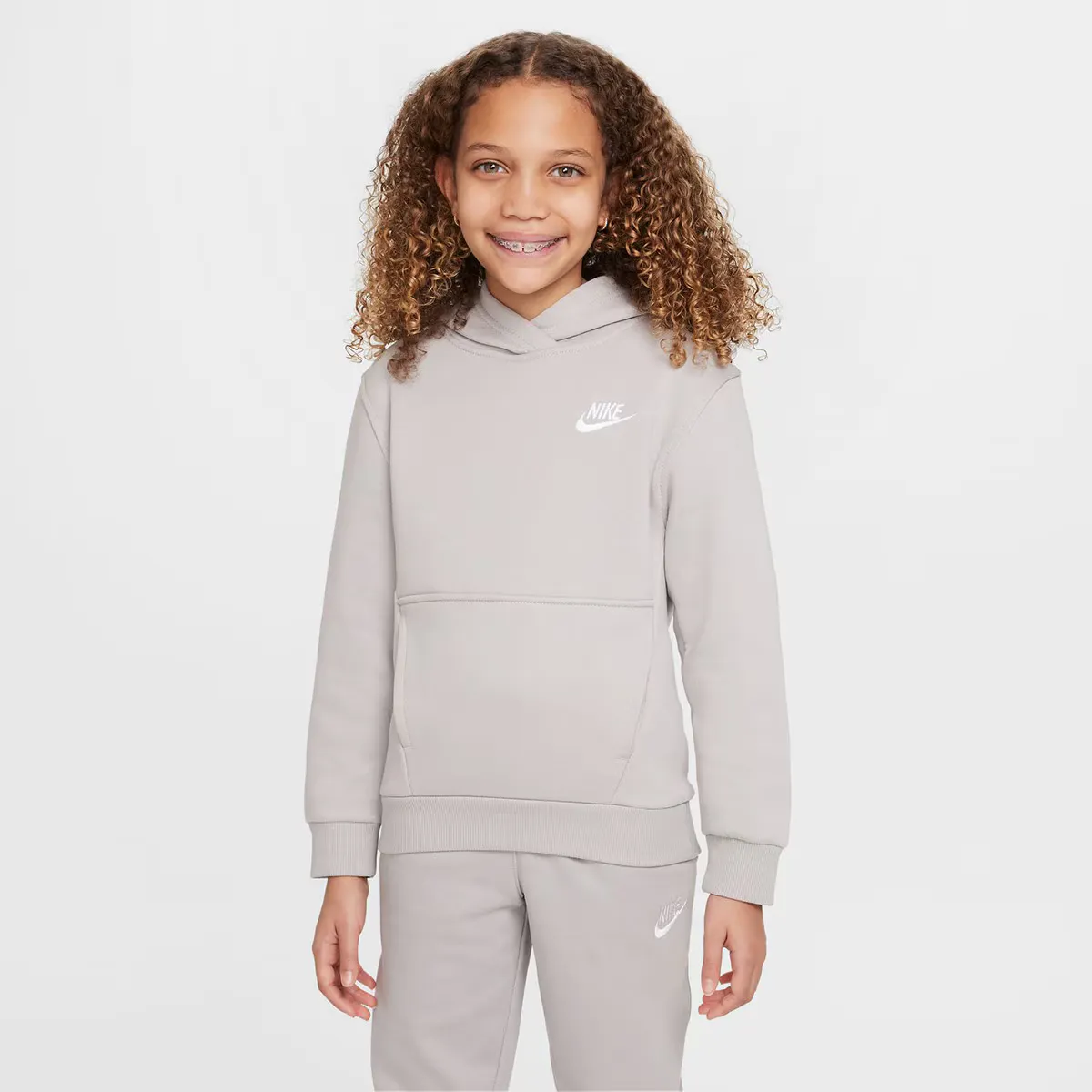 

Спортивная одежда Club Флисовая детская толстовка Nike, серый