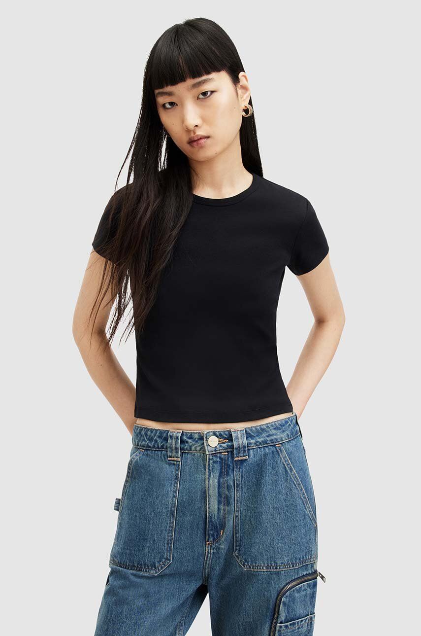 

Хлопковая футболка STEVIE TEE AllSaints, черный