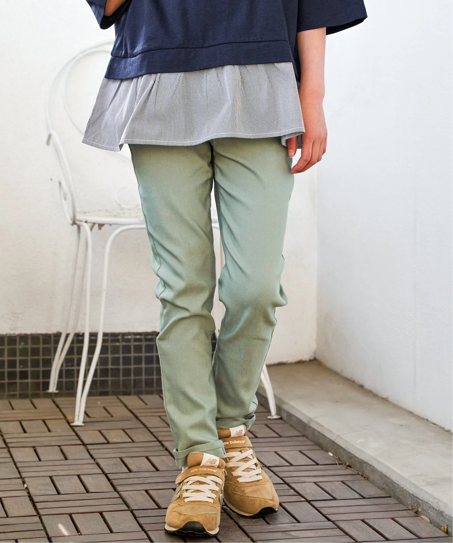 Удобные штаны GOKU, суперэластичные, для девочек (120-160 см) Ikka, Mint green