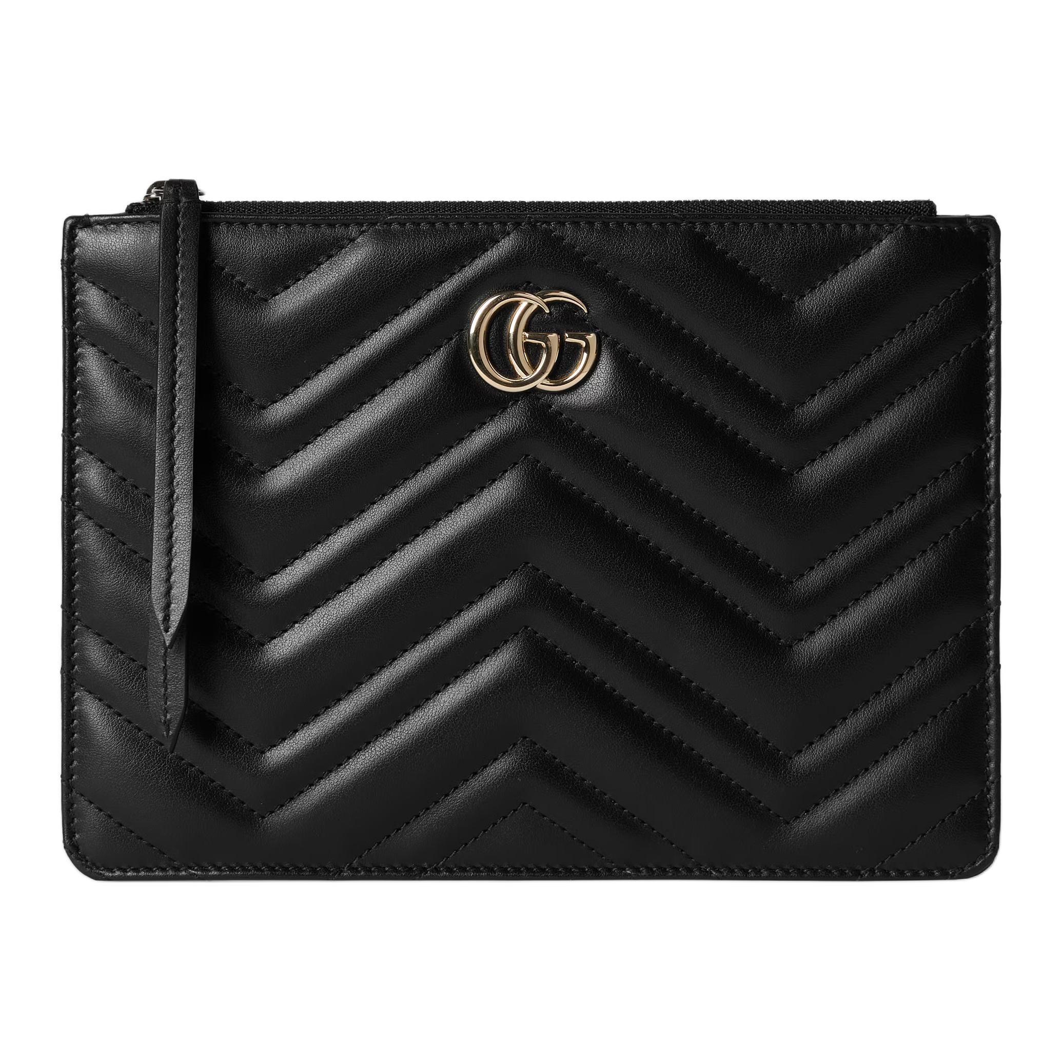 

GUCCI Маленький кожаный клатч GG Marmont