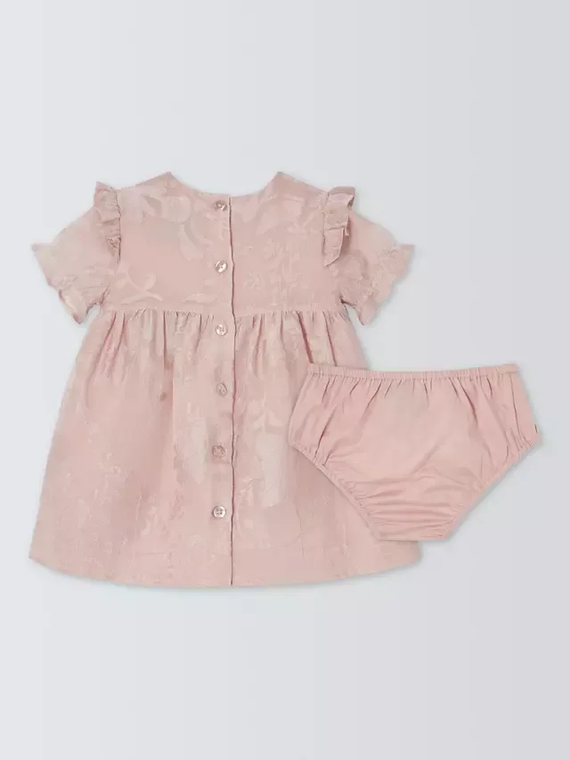 Детский комплект: платье и трусики с цветочным принтом, розовый John Lewis Heirloom Collection — фото 2