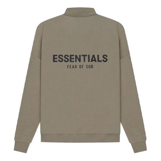 

Толстовка Fear of God Essentials SS21 Mockneck Half Zip Taupe, коричневый