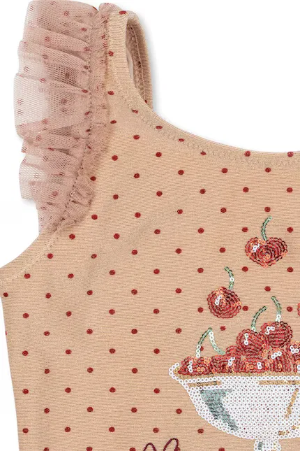 Купальник детский цельный Amandine Swimsuit Konges Sløjd, бежевый — фото 4