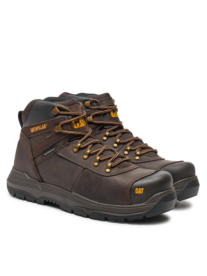 Ботильоны на шнуровке CAT Footwear Pneumatic 2.0 St S3 Wr Hro Src P725694 Braun — фото 2