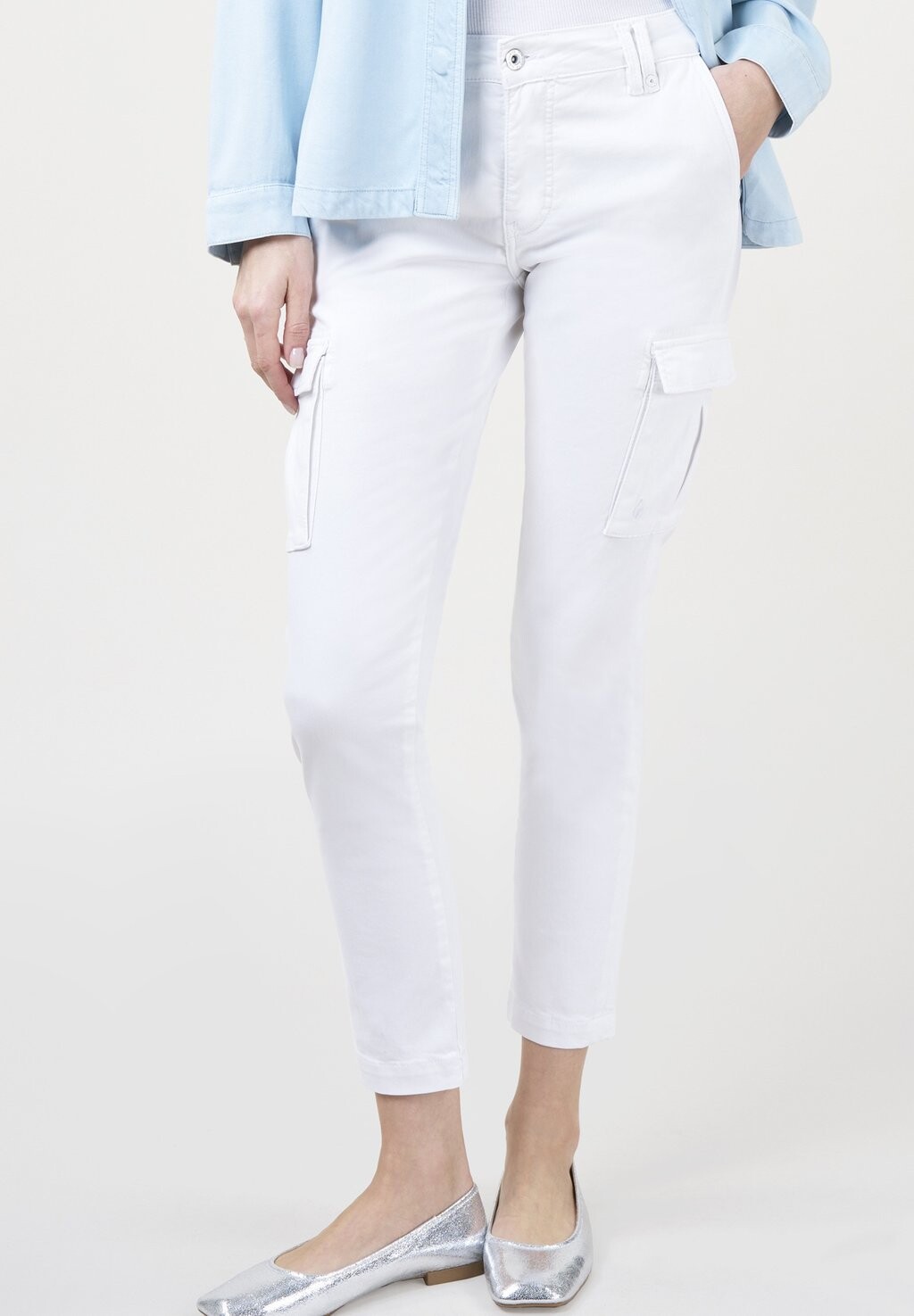 

Брюки карго CARGO SLIM TAPERED SUMMER Blue Fire, цвет White Denim