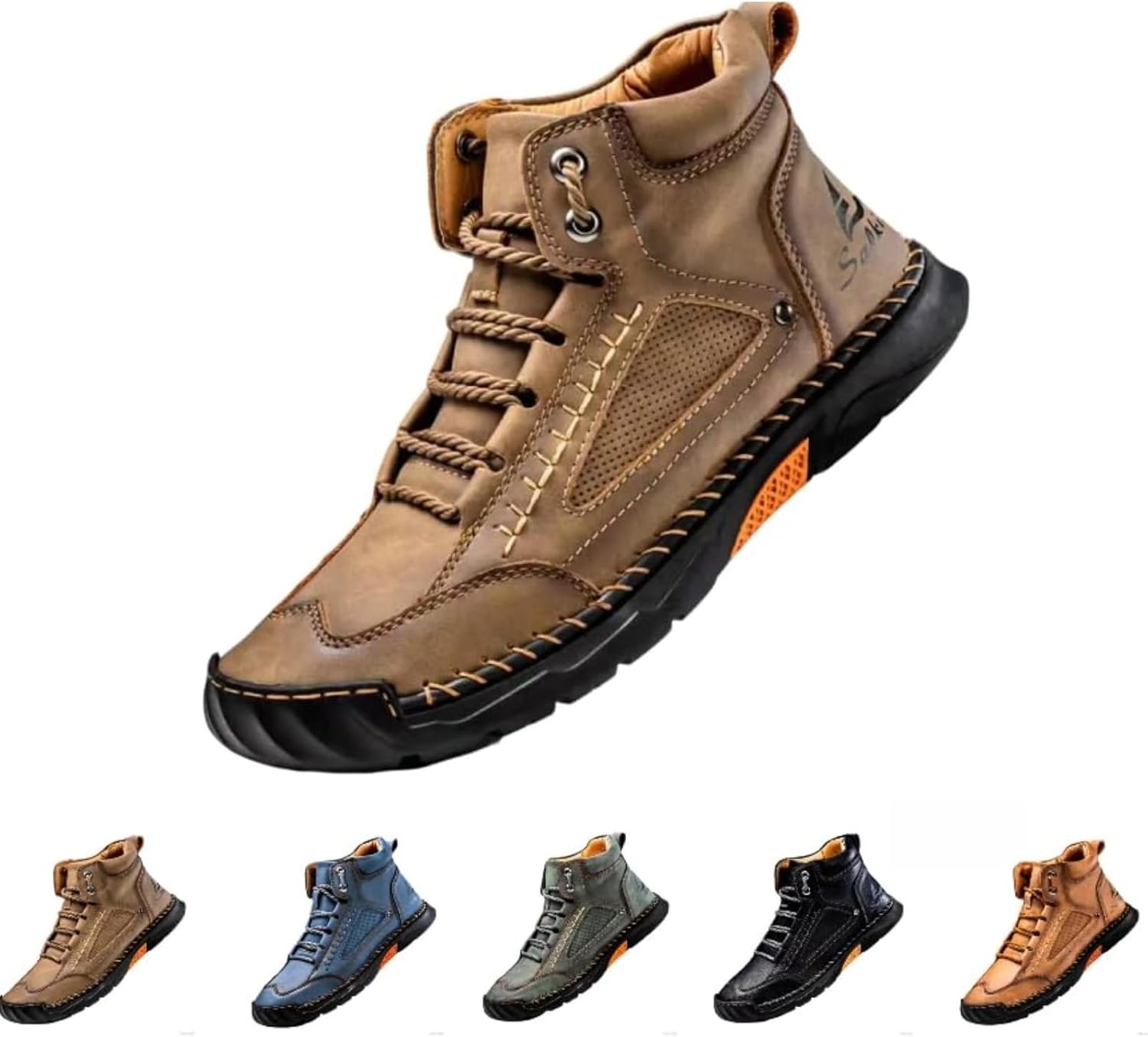 

Мужские ботинки Salkin 2.0 Trail Barefoot, ручной работы из кожи, для активного отдыха, водонепроницаемые, с поддержкой свода стопы Huayorong, хаки