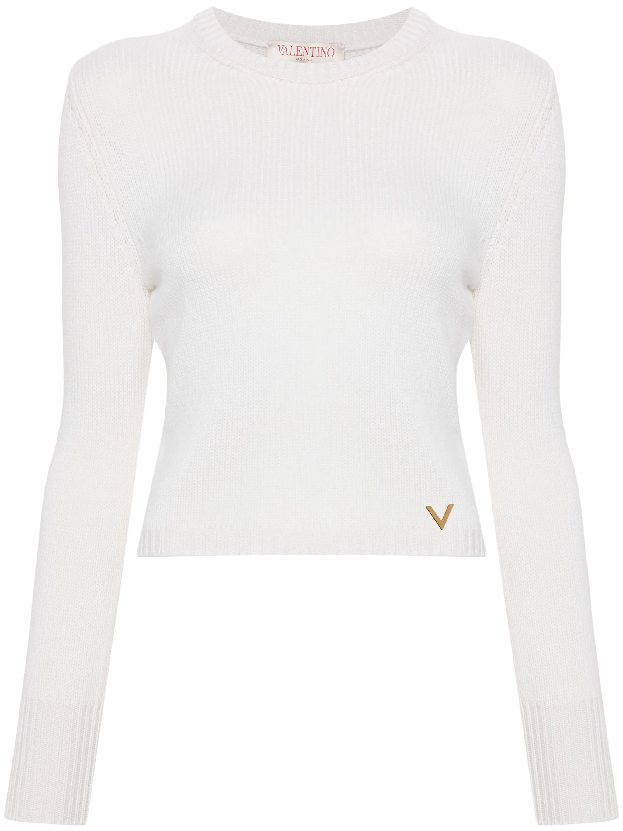 

Кашемировый джемпер с логотипом Valentino Garavani, белый