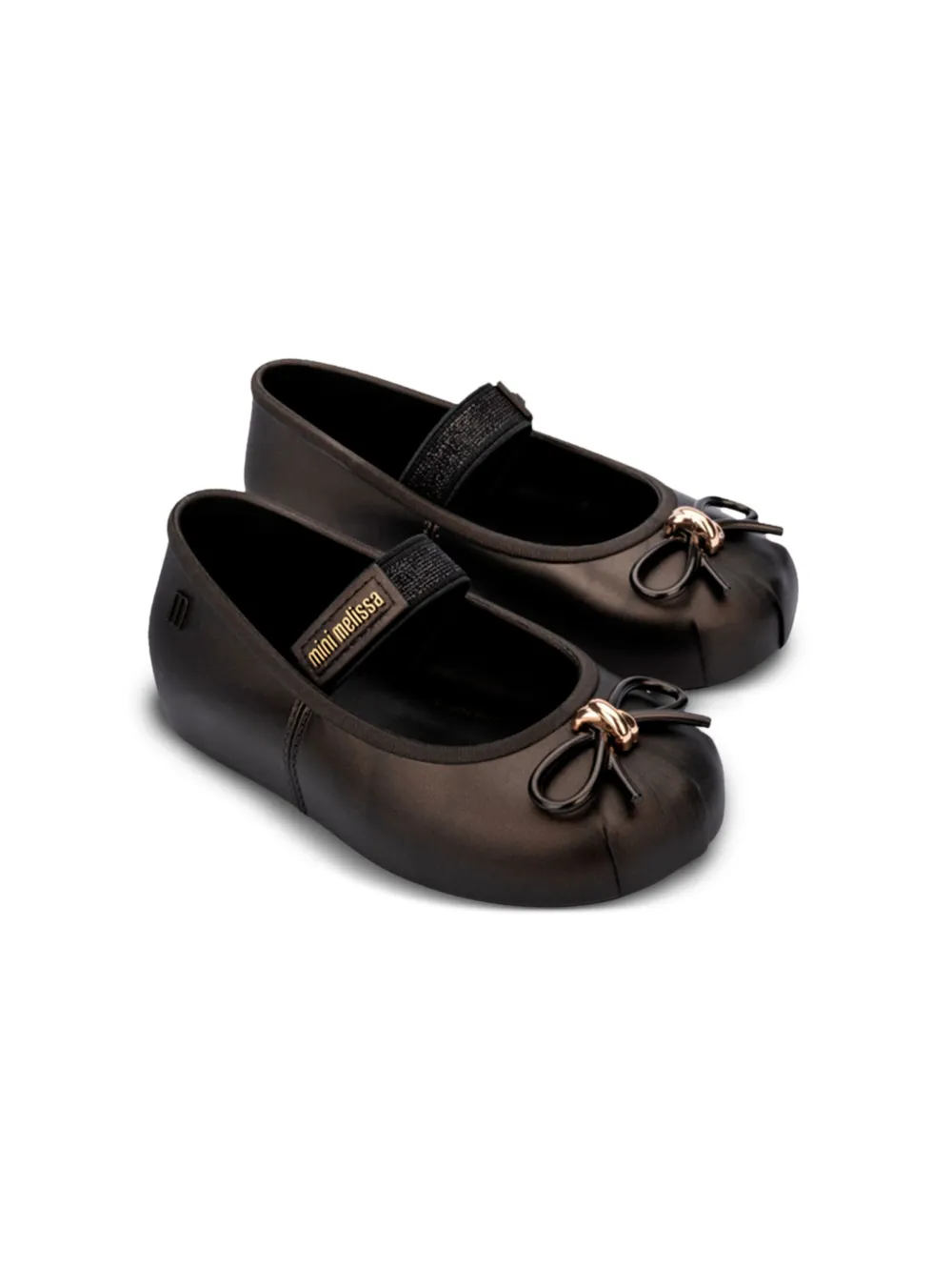 

Прозрачные балетки Mini Melissa, коричневый