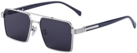 

Солнцезащитные очки в стиле ретро 2027 года для женщин, металлическая оправа с градиентным переходом цвета, мужские очки для вождения, защита от УФ-излучения UV400 MTZJH, 9