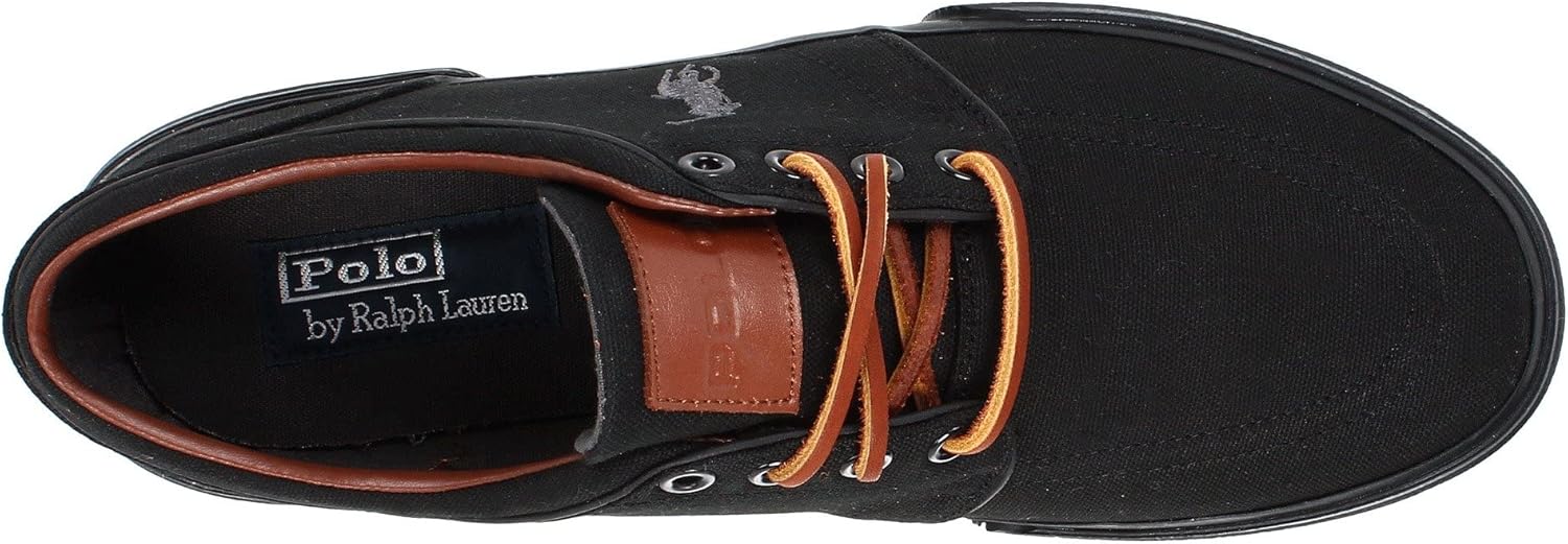 Polo Ralph Lauren мужские кроссовки Faxon Low, Black/Black — фото 3