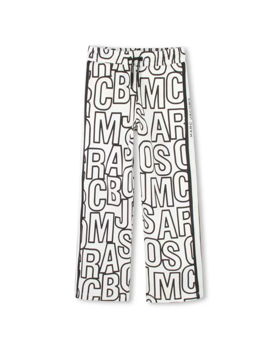 

Спортивные брюки с принтом monogram для мальчиков на шнурке Marc Jacobs, белый