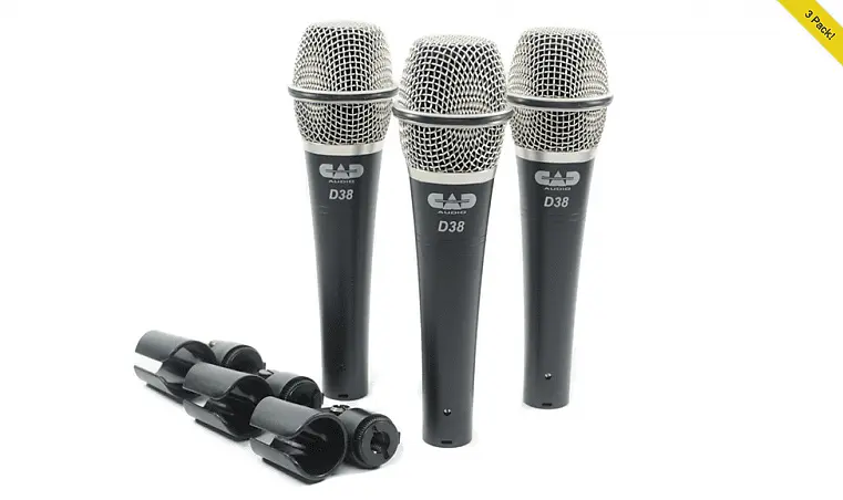 

Динамический микрофон CAD D38X3 Supercardioid Dynamic Mic (3-Pack)