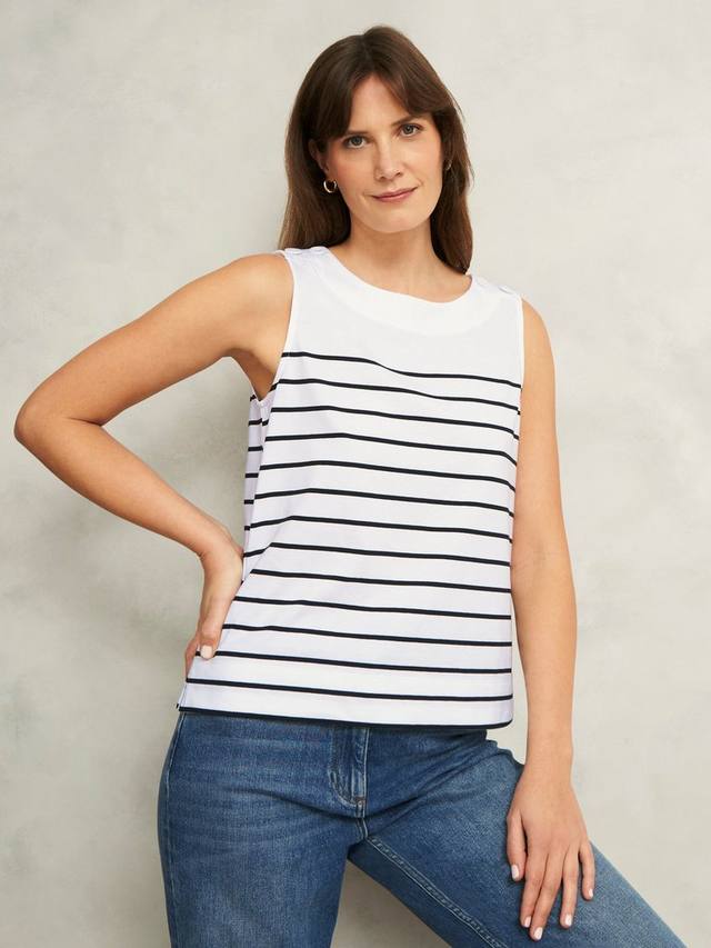 

Топ без рукавов в полоску от мэдди Hobbs, цвет White/Navy