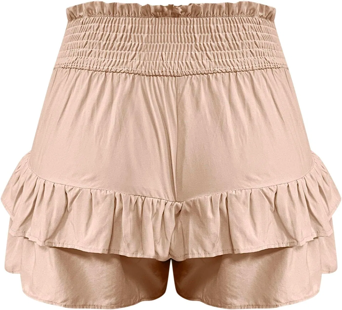 Шорты для активного отдыха с рюшами и плиссированным подолом, Generic, A01_khaki — фото 4