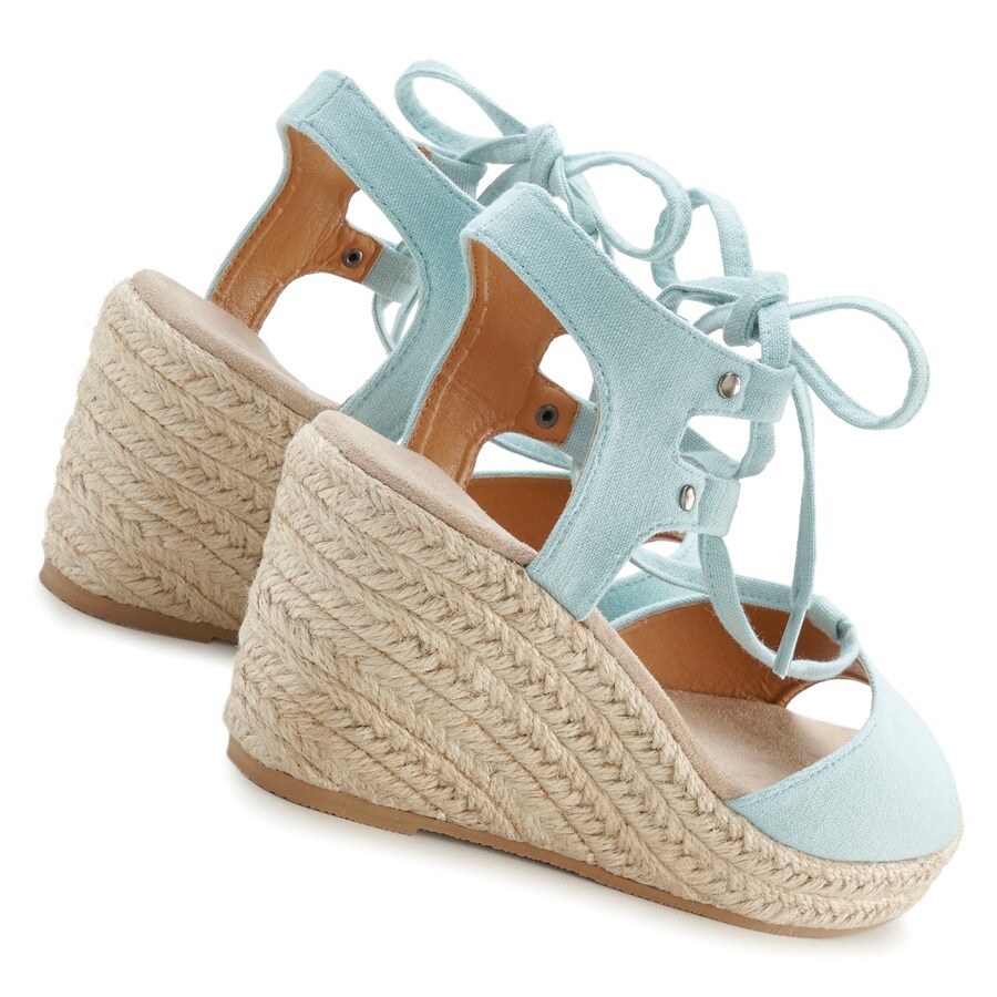 Босоножки на высоком каблуке LASCANA Strap Sandals, небесно-синий — фото 3