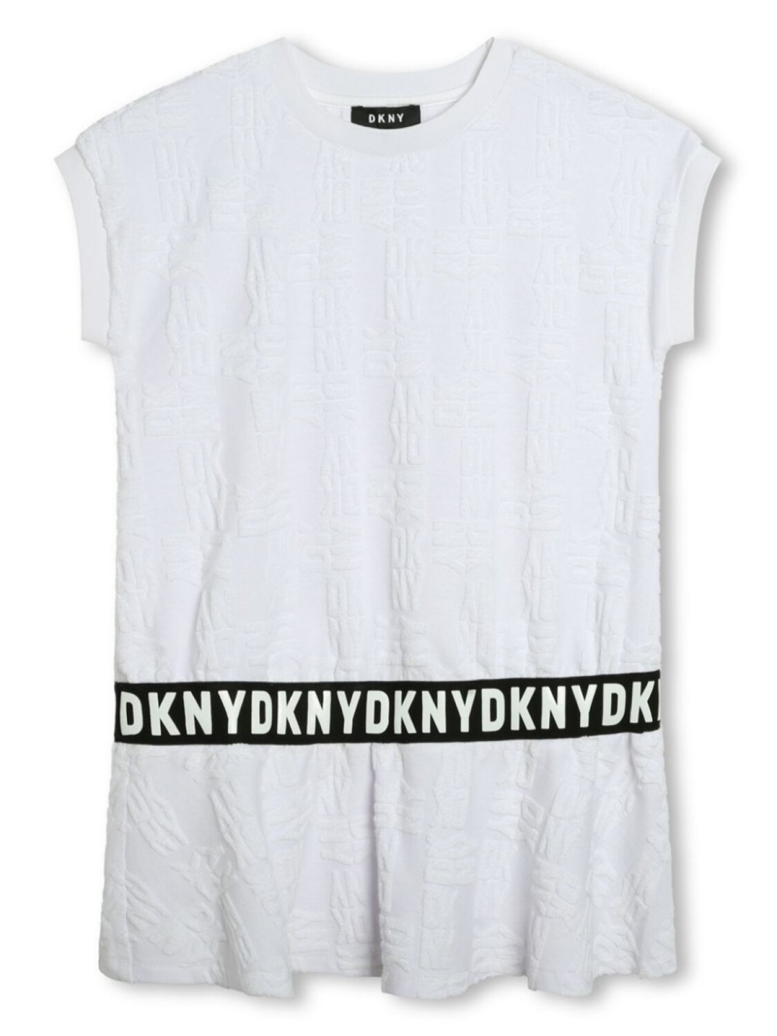 

DKNY платье с короткими рукавами и логотипом, белый