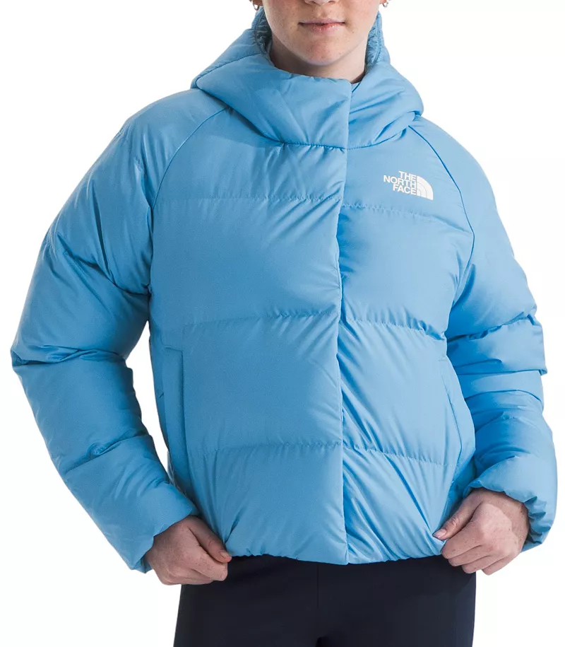 

Пуховик с капюшоном North Face для девочек The North Face, цвет Dark Cornflower