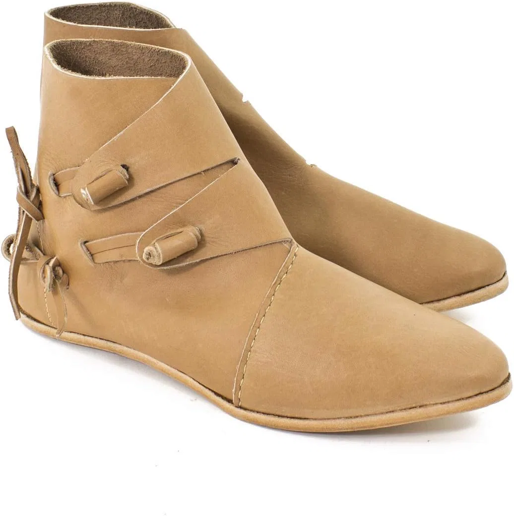 Vehi Mercatus Туфли Viking Shoes or Medieval Shoes for Men and Women Natural Brown — фото 4