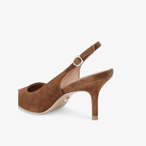Туфли-лодочки замшевые Carvela на ремешке, коричневый — фото 3