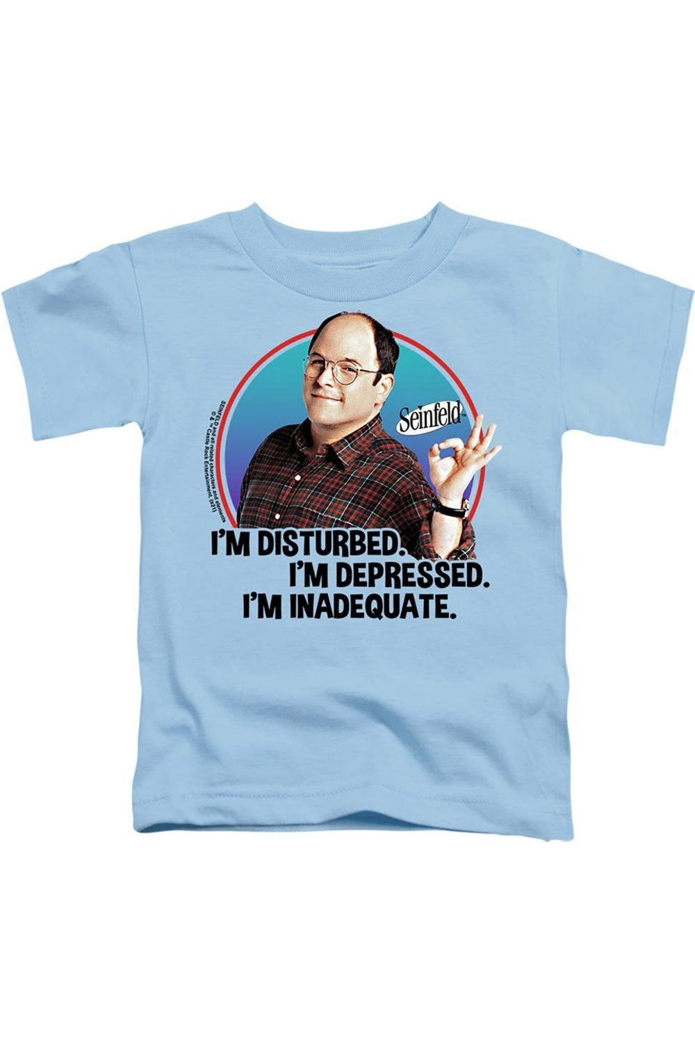 

Футболка с коротким рукавом Seinfeld George All для малышей Gildan, светло-голубой