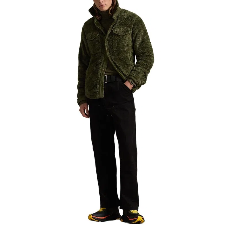 Мужская куртка с бархатной текстурой New Olive Green Polo Ralph Lauren — фото 3