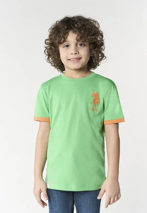 Футболка с вышивкой print t-shirt U.S. Polo Assn., verde, зеленый