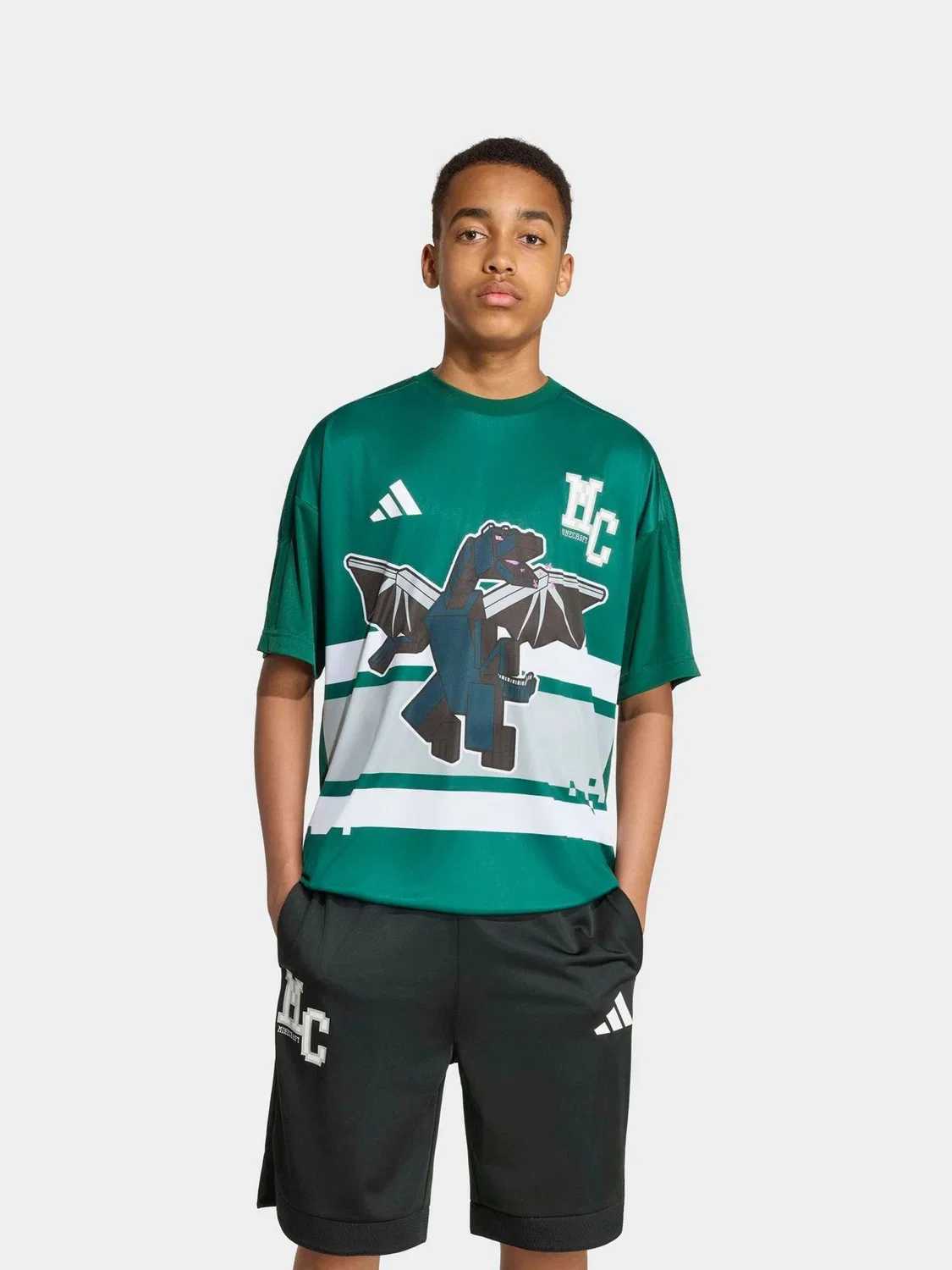 Футболка Minecraft adidas, зеленая