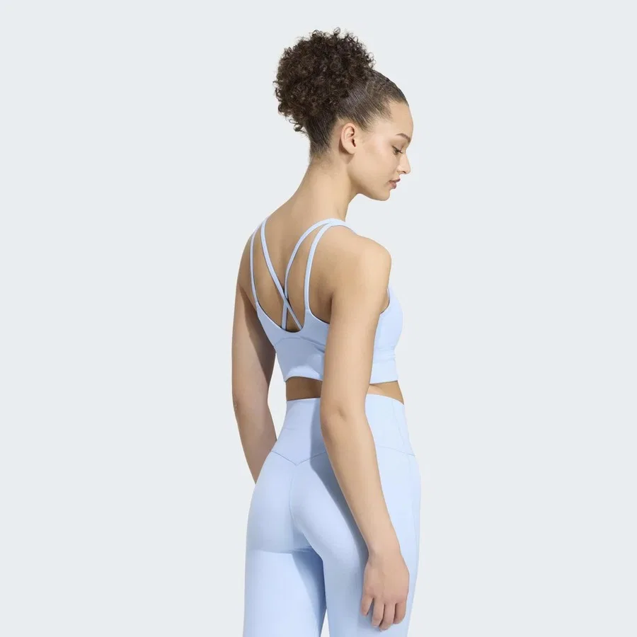 Спортивный бюстгальтер с легкой поддержкой Studio All Me adidas, Синий — фото 2