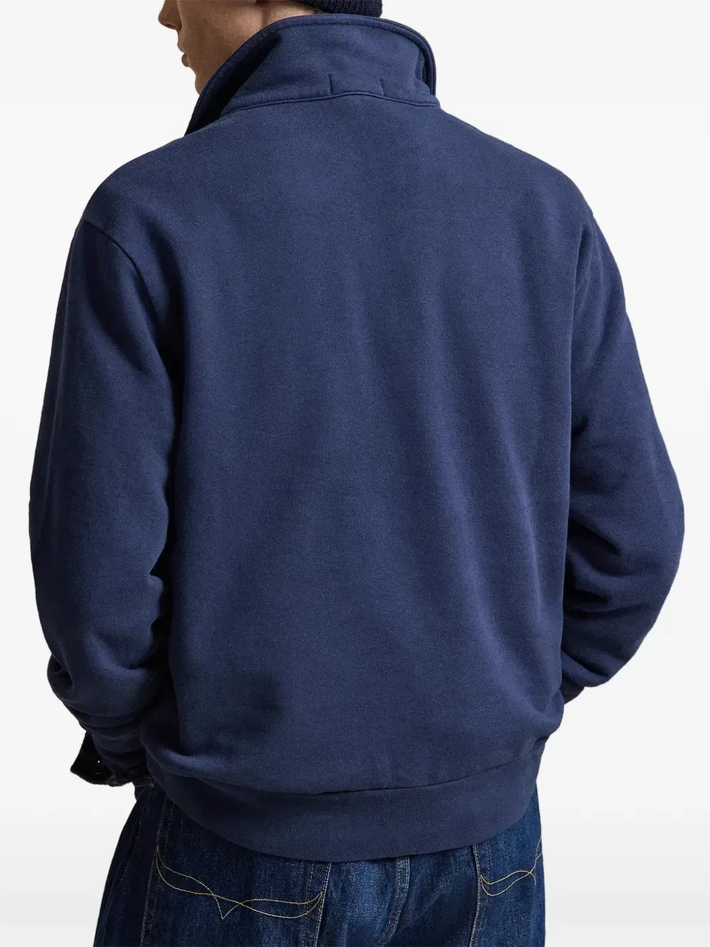 Рубашка-поло Polo Ralph Lauren с воротником из флиса на изнаночной стороне, синий — фото 4
