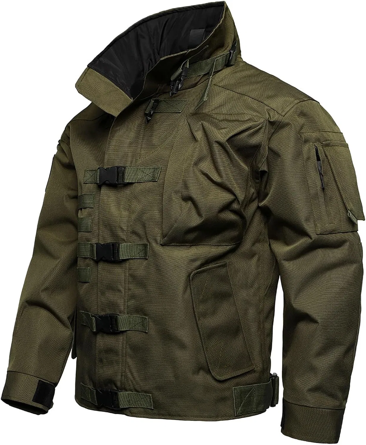 Мужская ветровка с длинным рукавом, Multi Pockets, зелёный — фото 3