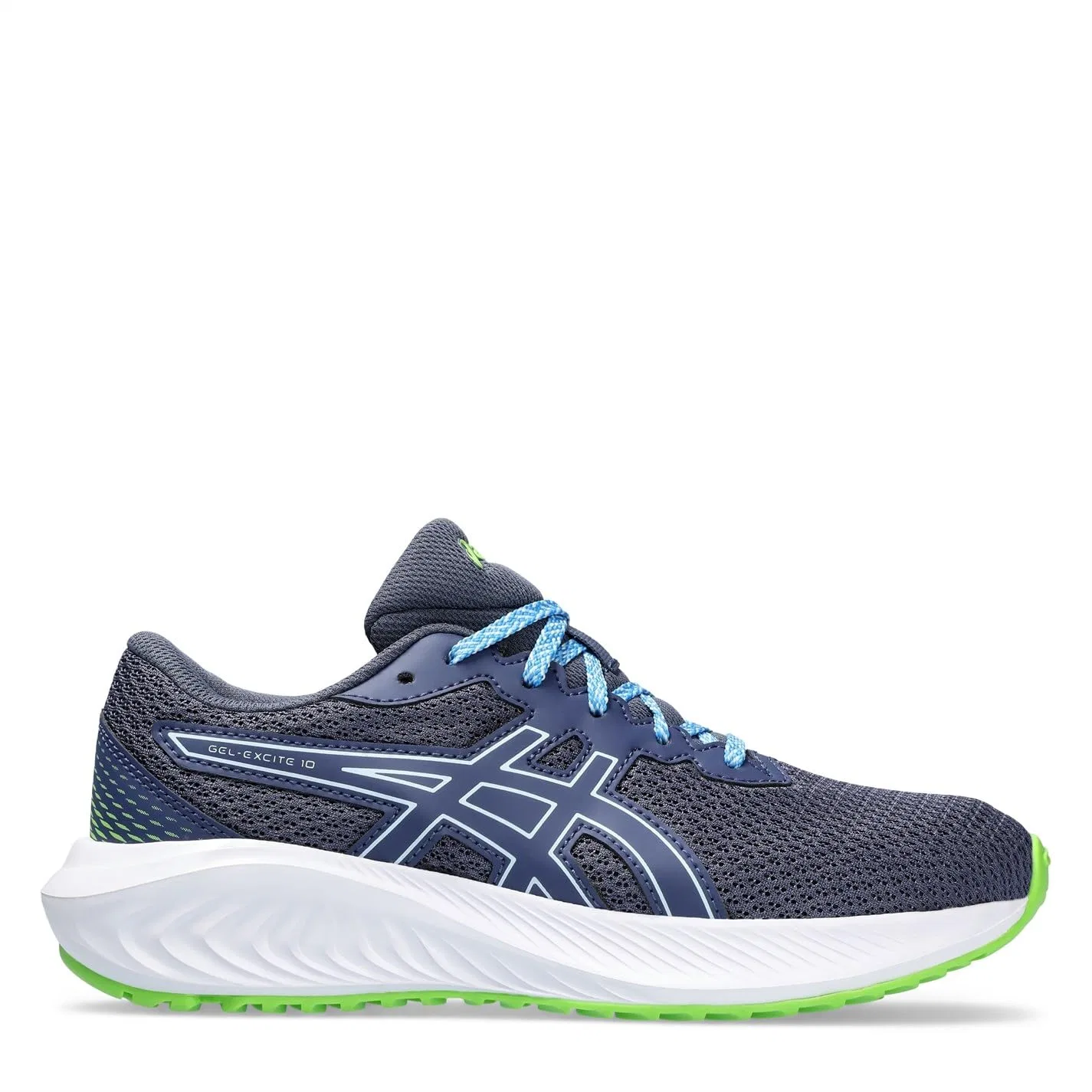 Детские кроссовки для мальчиков с сетчатым верхом Gel-excite 10 Gs ASICS, Thunder Blue Light Blue — фото 2