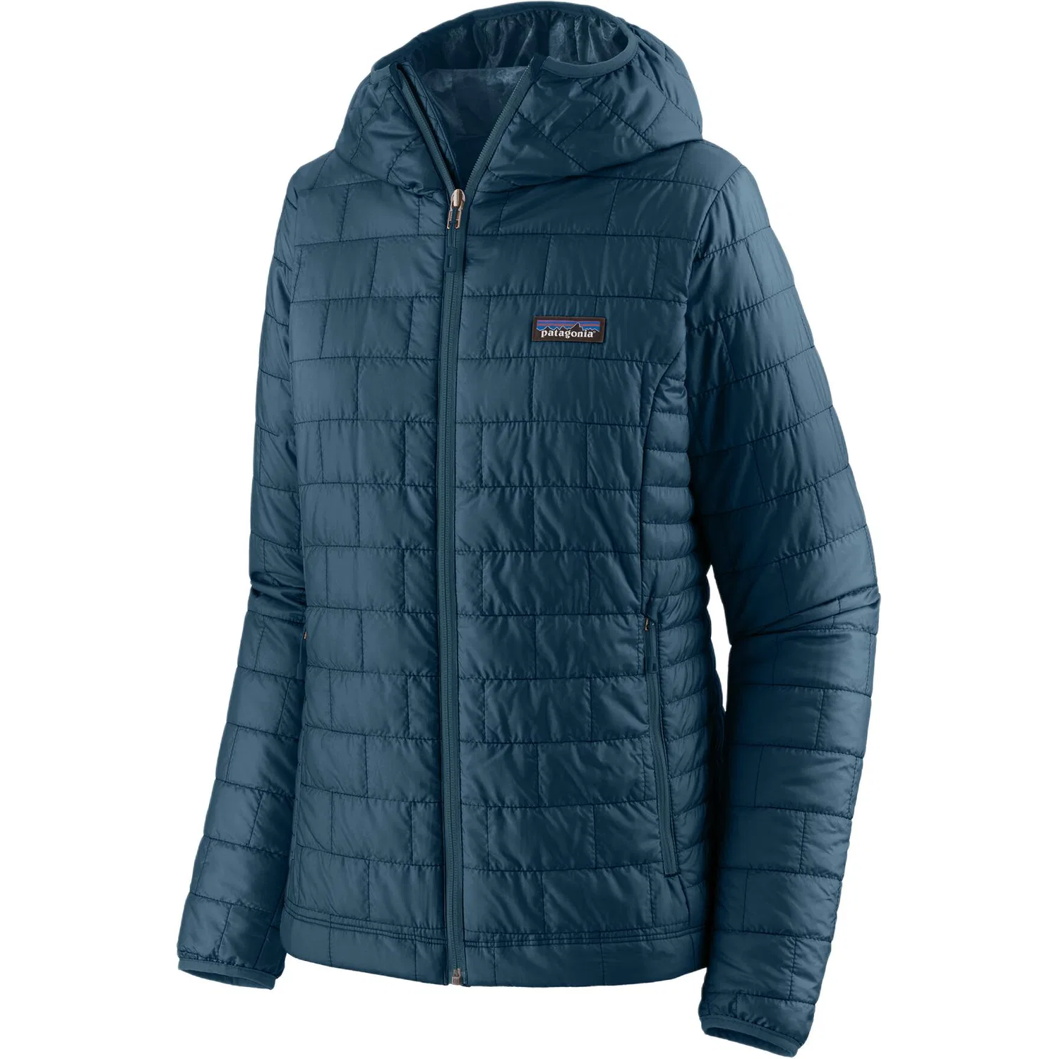 Женская куртка-пуховик с капюшоном Nano Puff Hoody Patagonia, Blue/Lagom Blue