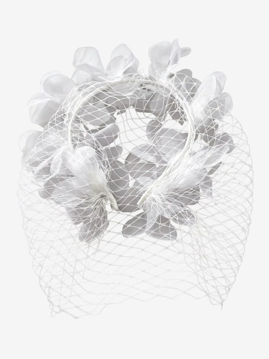 Украшения для волос Magicshe 'Fascinator Haarreif mit Gesichtsschleier' белого цвета