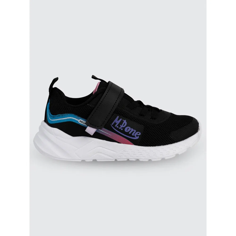 Детские спортивные кроссовки для девочек с контрастными акцентами, Black Lilac M.P
