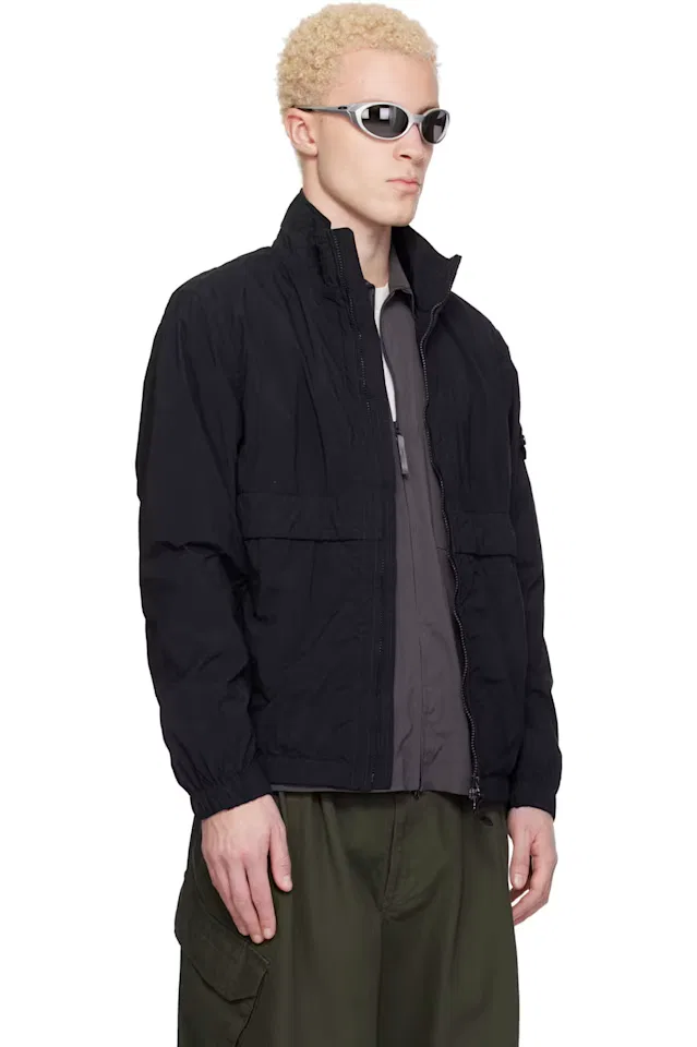 Черная куртка из нейлона smerigliato-tc Stone Island — фото 2