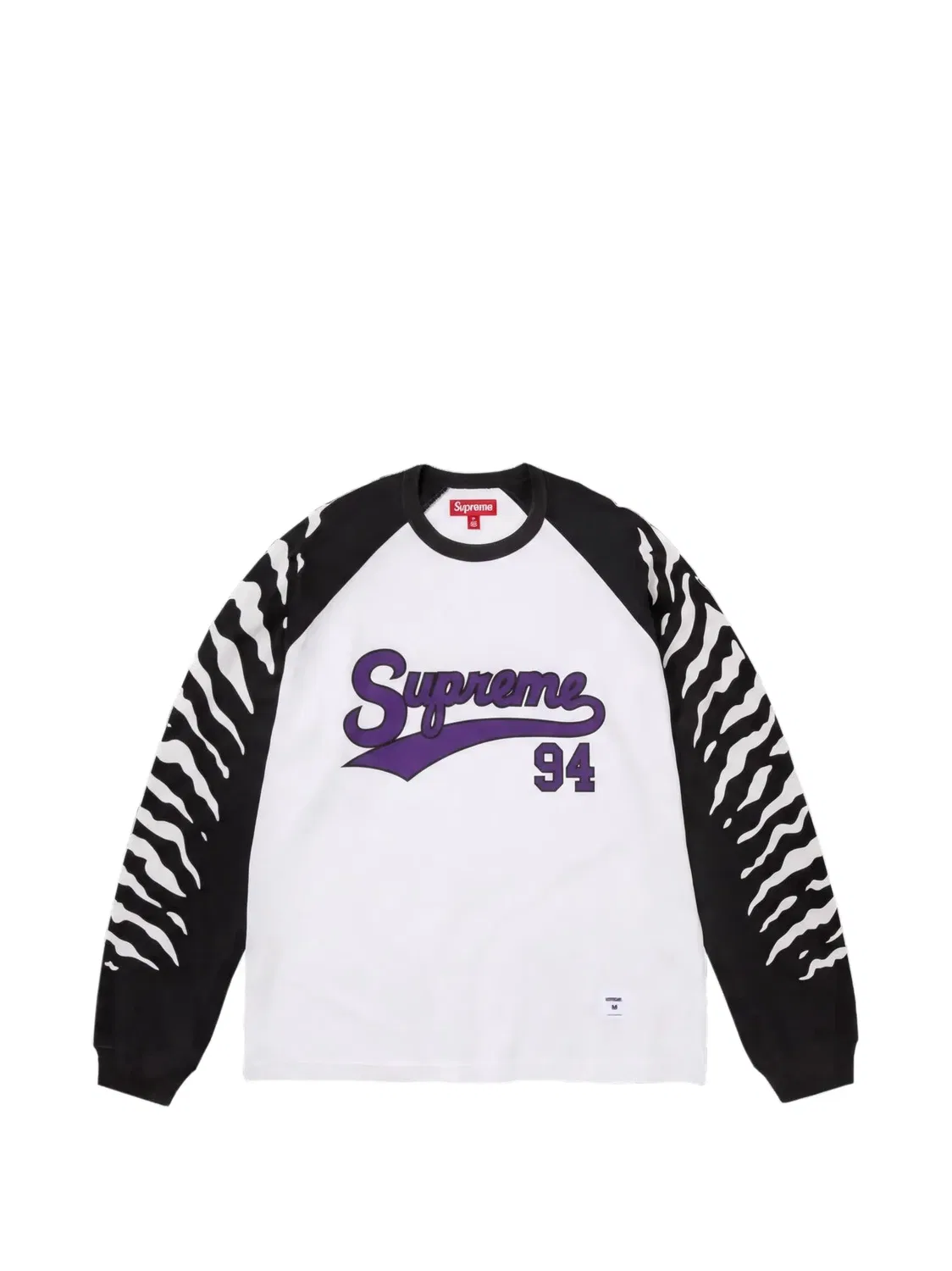 Футболка с длинными рукавами и тигровым принтом Supreme, белый