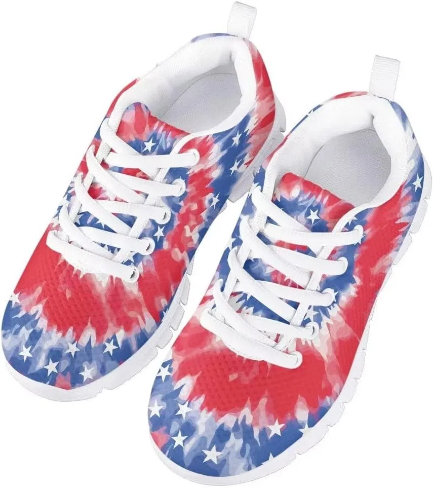 Детские спортивные кроссовки с липучкой для мальчиков и девочек Snilety, Tie-Dye Usa Flag