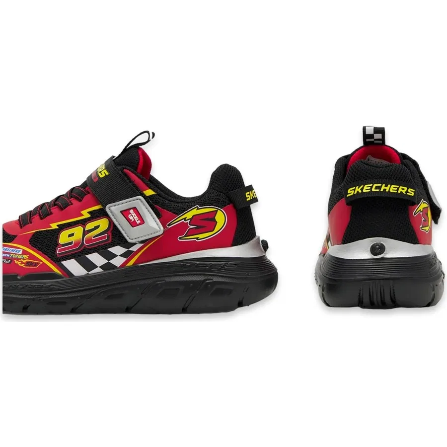 Кроссовки для мальчика с текстильным верхом Skechers 402303 Skech Tracks, Красный — фото 4