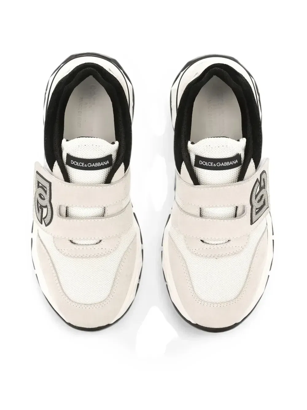 Кроссовки DG Running Split Dolce & Gabbana Kids, бежевый — фото 3
